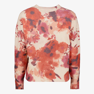 TwoDay dames trui met bloemenprint roze beige