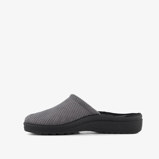 Natuform heren instap pantoffels ribstof grijs