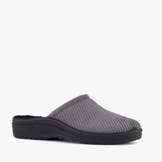 Natuform heren instap pantoffels ribstof grijs