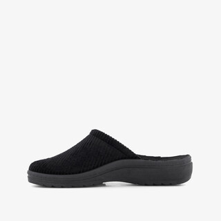 Natuform heren instap pantoffels ribstof zwart