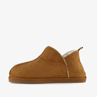 Thu!s gevoerde heren pantoffels cognac bruin