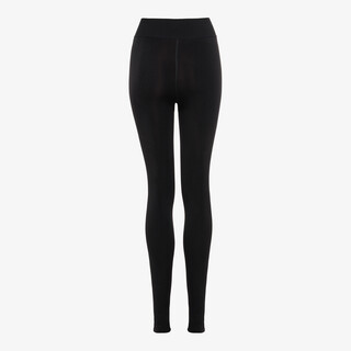 Dames fleece panty doorzichtig zwart
