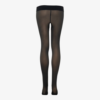 Dames fleece panty doorzichtig bruin