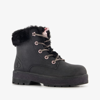 Skechers Street Glitz gevoerde dames veterboots zwart