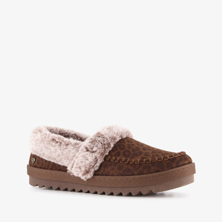 Skechers BOBS Cozy Kiss - Snug Stitch dames pantoffels bruin