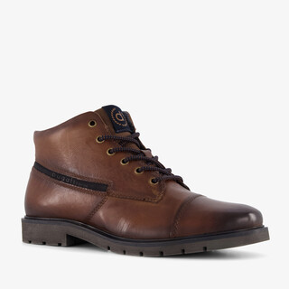 Bugatti leren heren veterboots bruin
