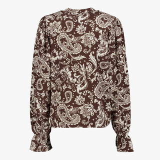 TwoDay dames blouse met paisley print bruin