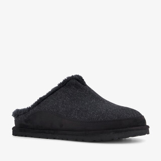 Natuform heren vilten pantoffels zwart