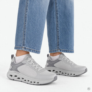 Skechers BOBS Sport Arc Waves Remix dames sneakers grijs