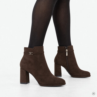 Tamaris dames enkellaarsjes bruin