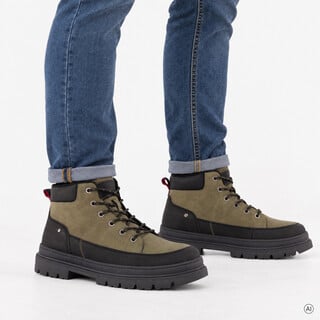 Blue Box gevoerde heren veterboots groen zwart