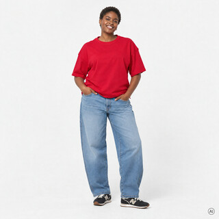 TwoDay oversized dames T-shirt rood