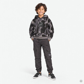 Unsigned jongens cargo broek grijs