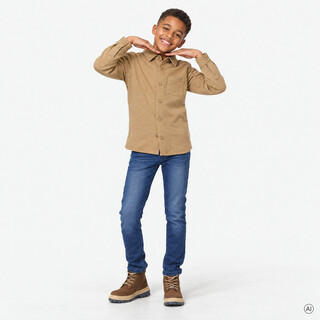 Unsigned jongens overhemd beige