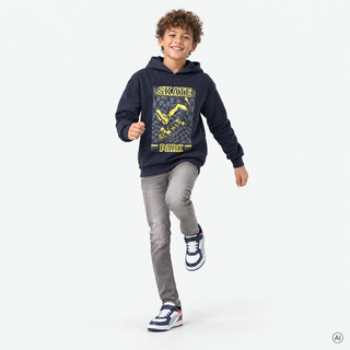 Name It jongens hoodie met opdruk blauw