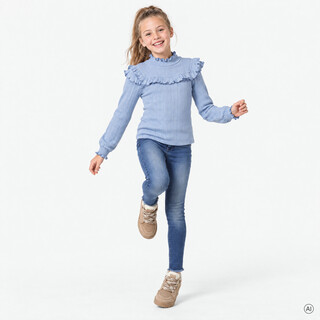 TwoDay meisjes longsleeve blauw
