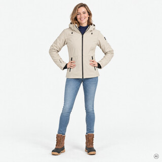 Kjelvik softshell dames winterjas beige