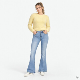 TwoDay dames flared jeans lichtblauw