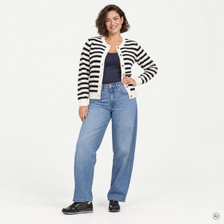 TwoDay gestreept dames vest zwart wit