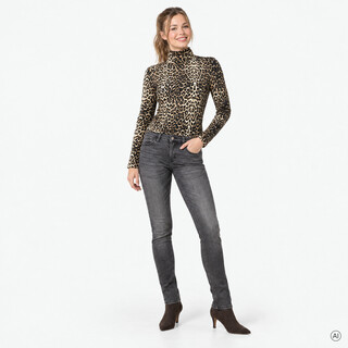TwoDay dames coltrui met panterprint bruin beige