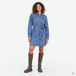 TwoDay dames denim jurk blauw