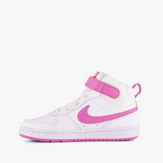 Nike Court Bordough Mid 2 meisjes hoge sneakers wit roze