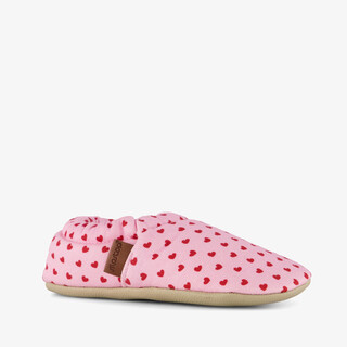 Slipstop Sweetheart kinder pantoffels met hartjes roze