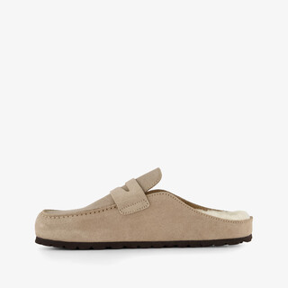 Harper gevoerde suède dames instappers beige