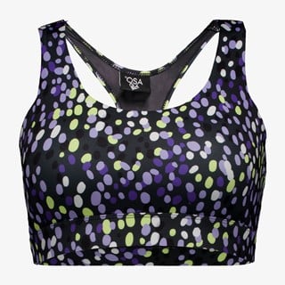 Osaga dames sport BH zwart met print