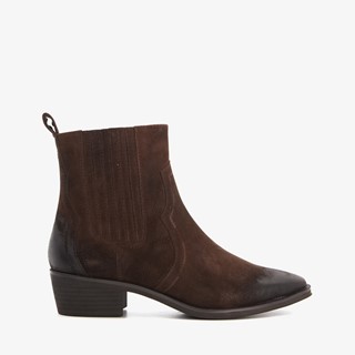 Nova dames western enkellaarsjes met hak bruin online bestellen | Scapino