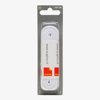 Witte veters plat 150 cm