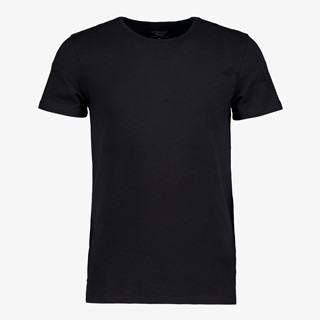 Unsigned heren T-shirt zwart ronde hals