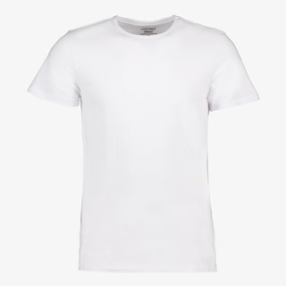 Unsigned heren T-shirt wit ronde hals