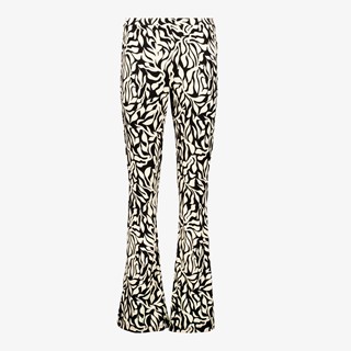 TwoDay flared dames broek zwart met print