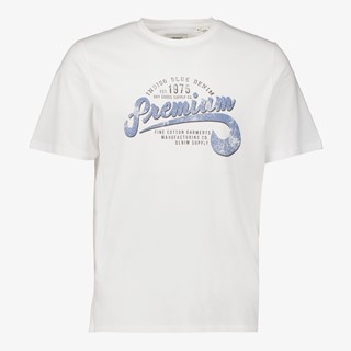 Produkt heren T-shirt wit met tekstopdruk