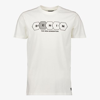Unsigned heren T-shirt wit met tekst