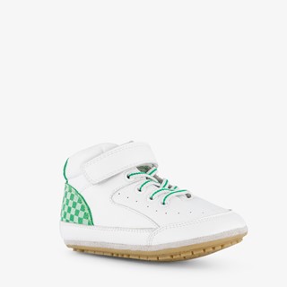 Groot leren babyschoenen met smiley