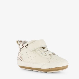 Groot leren babyschoenen beige
