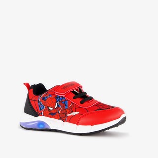 Spider-Man jongens sneakers rood met lichtjes
