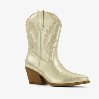 Blue Box dames western laarzen goudkleurig