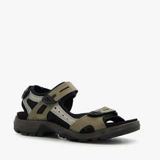 ECCO Off Road leren heren sandalen zwart groen