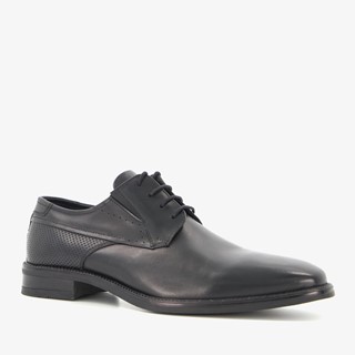 Van Beers leren heren veterschoenen zwart