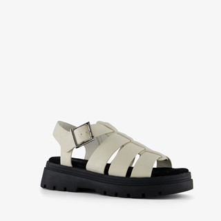 Blue Box dames vissers sandalen wit