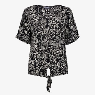 TwoDay dames T-shirt met paisley print zwart