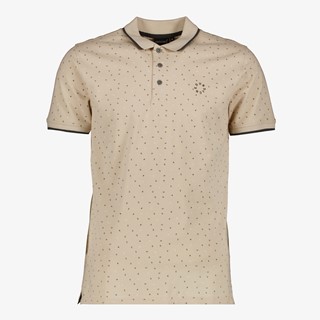 Unsigned heren polo met print beige