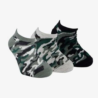 3 paar kinder sneakersokken camouflage