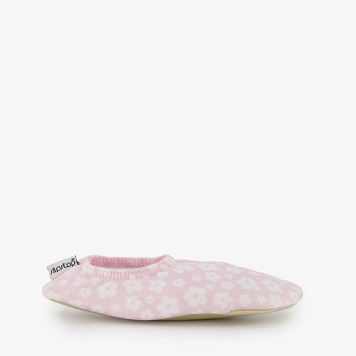 Kinder schoenen roze met bloemenprint