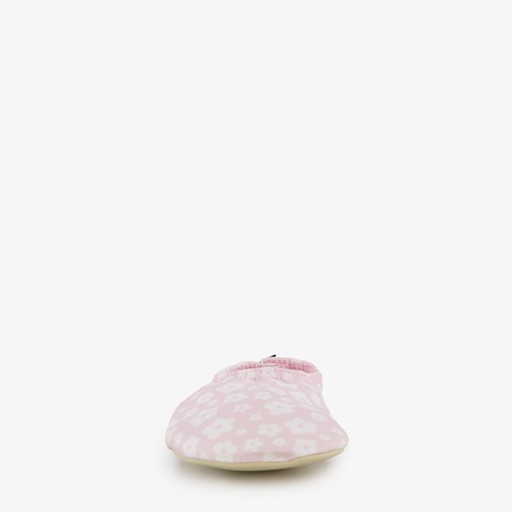 Kinder schoenen roze met bloemenprint