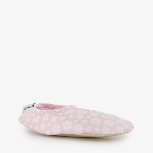 Kinder schoenen roze met bloemenprint