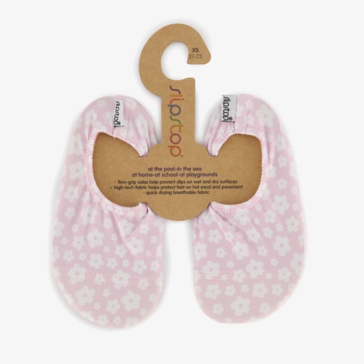 Kinder schoenen roze met bloemenprint